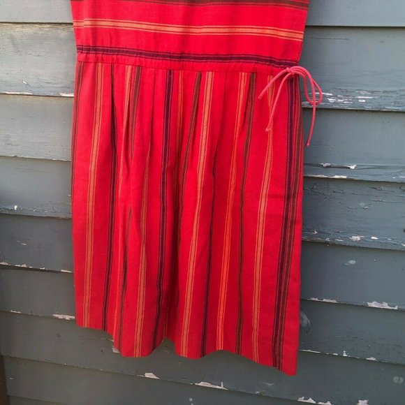 Marimekko Dress Suomi Finland Large Orange Red - Picture 3 of 7